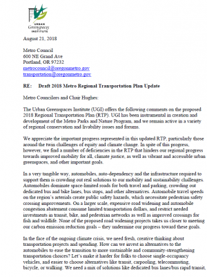metro comment on RTP